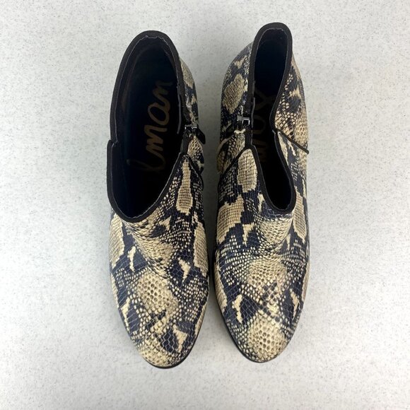 Sam Edelman Petty Snakeskin Booties 7.5 - Picture 2 of 9